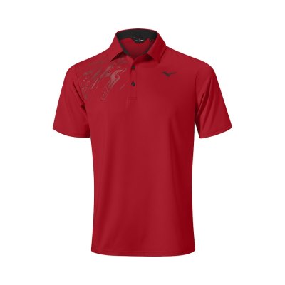 Camisa Polo Mizuno Elite Print Hombre Rojos - Chile M645EFUKMS